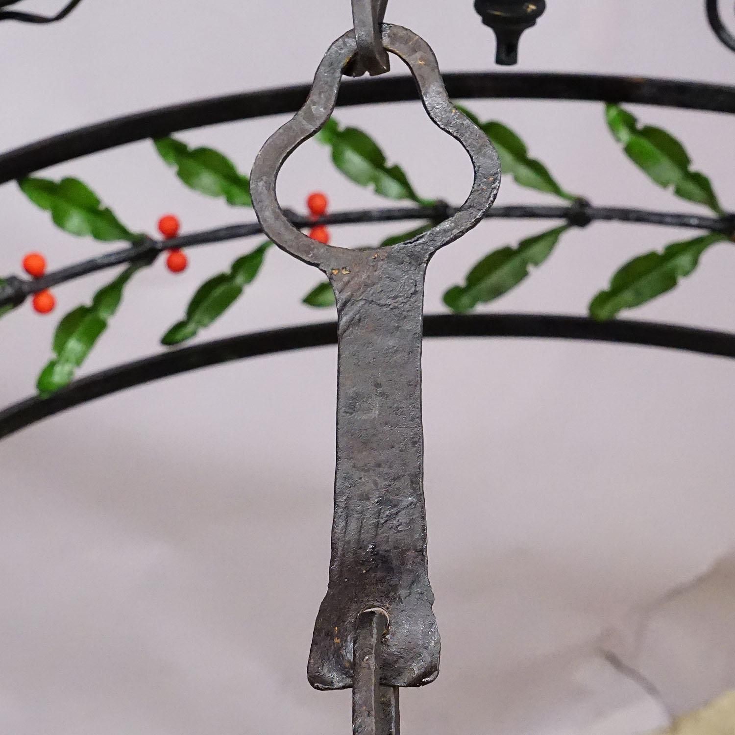 Antique Handforged Iron Chandelier, Germany Ca. 1900 photo buy