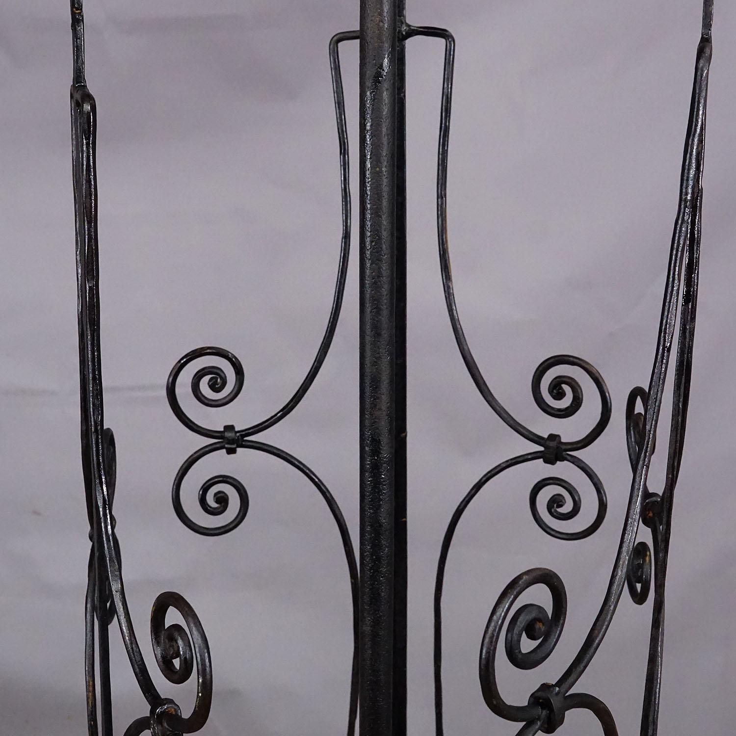 photo furniture Antique Handforged Iron Chandelier, Germany Ca. 1900