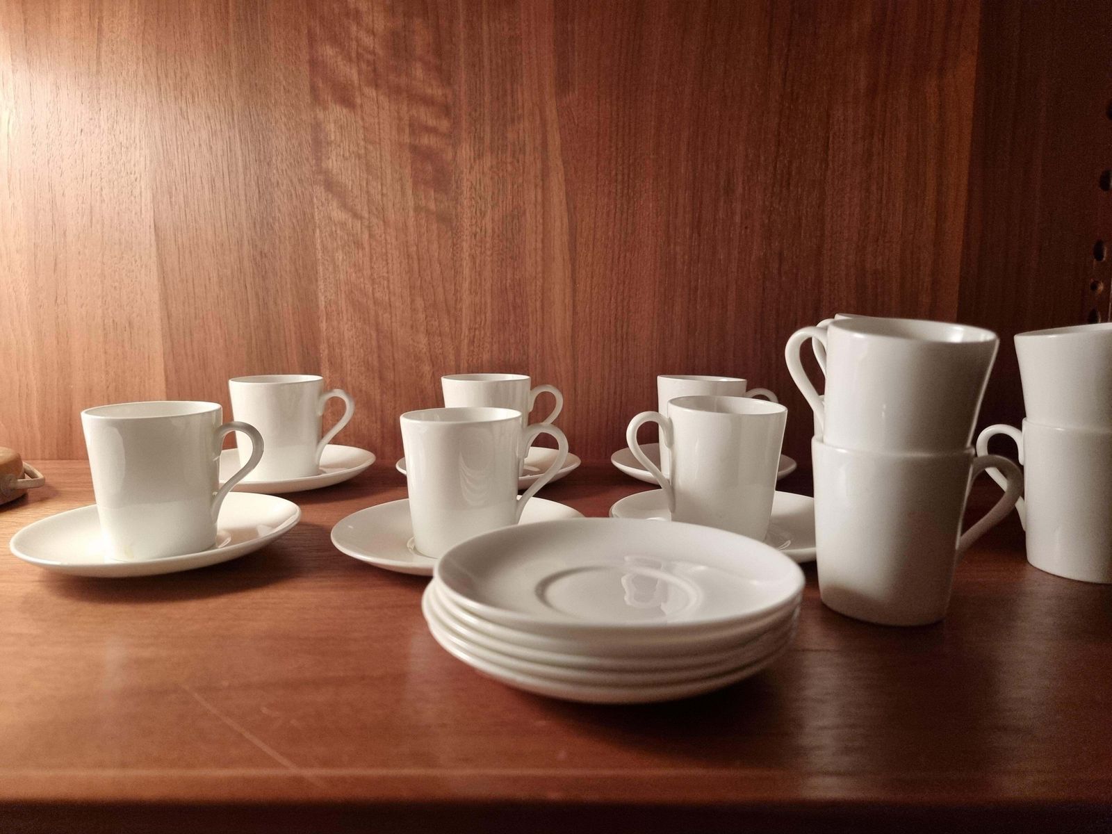 photo for sale Stig Lindberg, Bone Porcelain 10 Espresso Cups  Gustavsberg, Scandinavian Modern