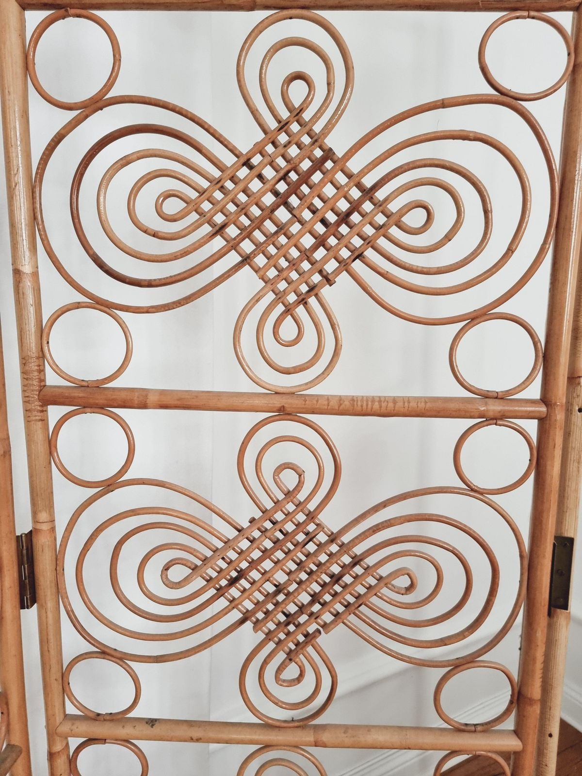 Room Divider / Screen, Rattan, Scandinavian Modern, Swedish Mid 1900s photo for sale