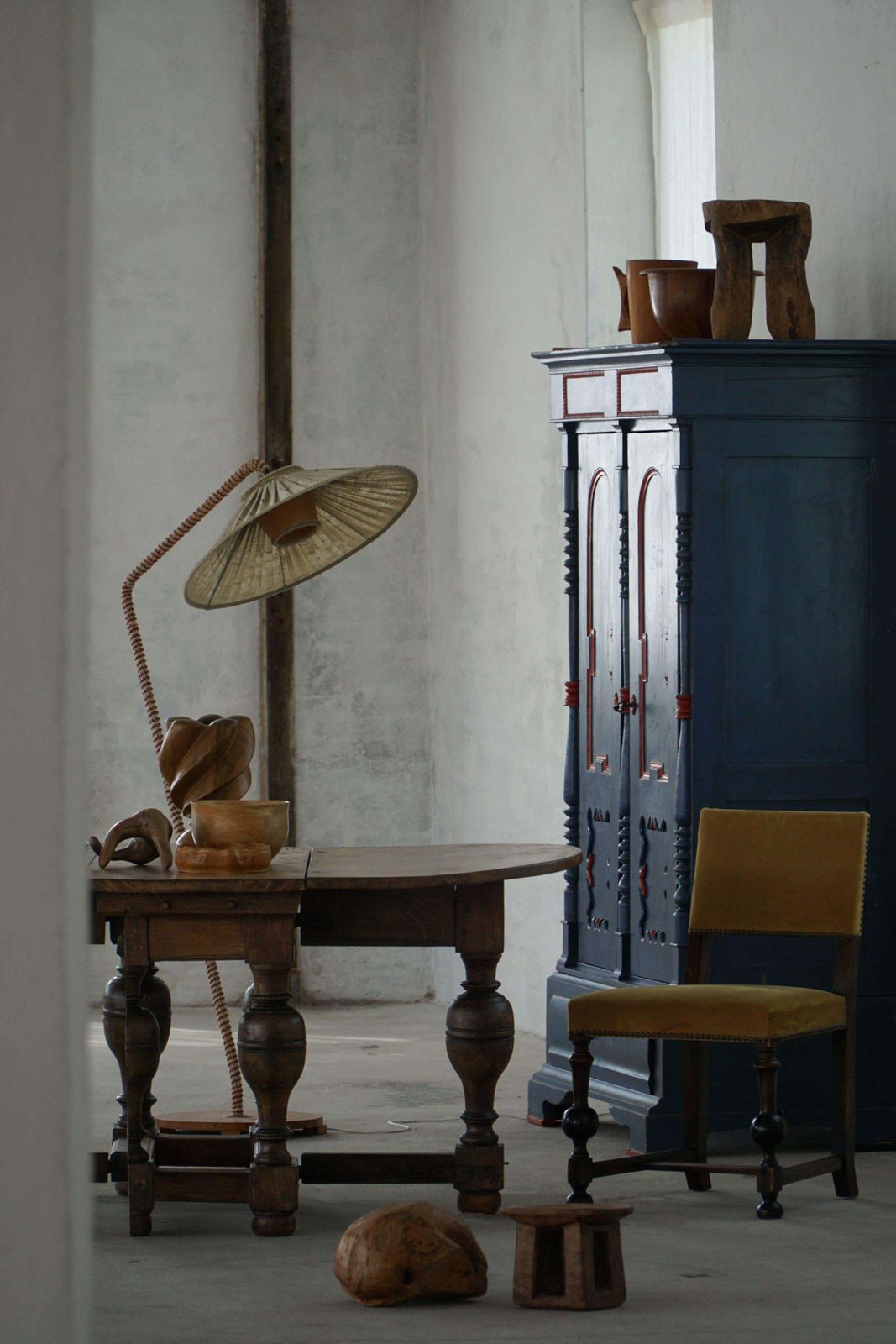 3614.0 Antique Baroque Drop Leaf Table In Oak, Danish Cabinetmaker, 19th Century photo