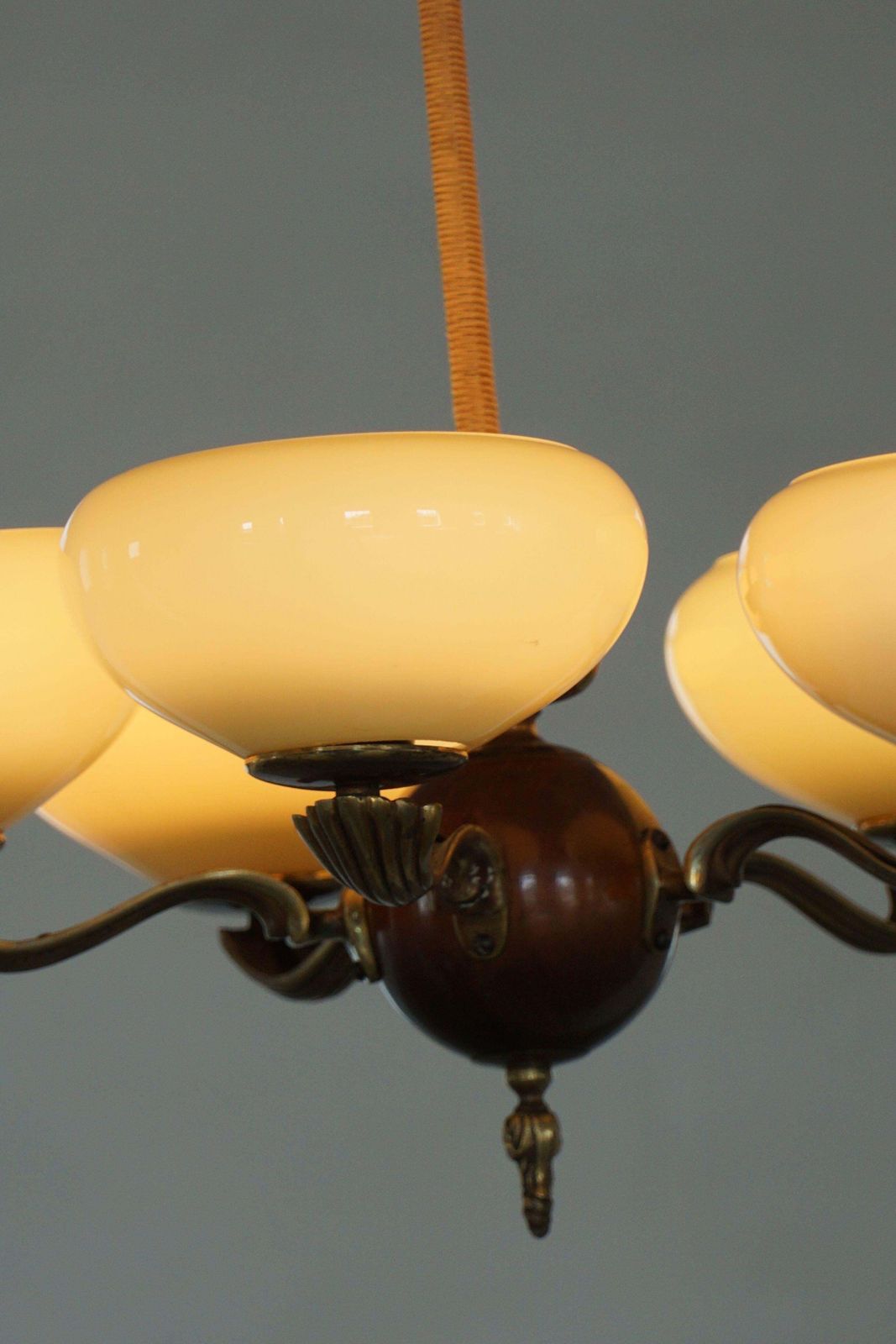 5 Arm Chandelier By Paavo Tynell, Model 1386/5 For Taito, Finland, 1930s photo 3328.0