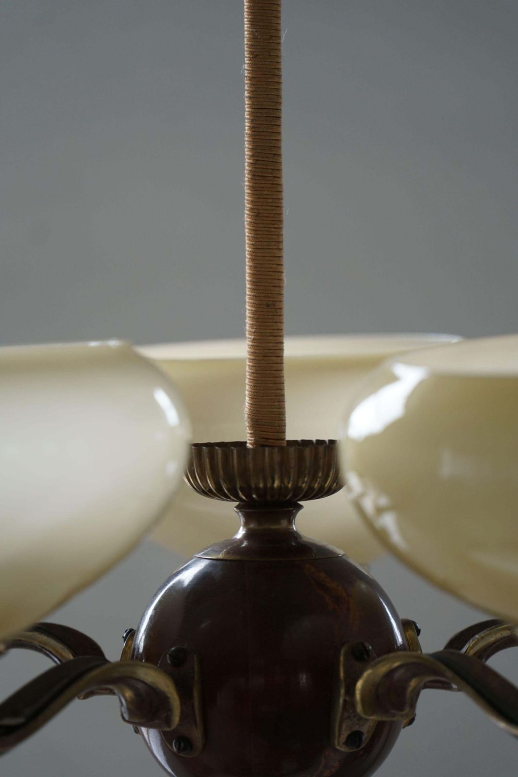 Lighting 5 Arm Chandelier By Paavo Tynell, Model 1386/5 For Taito, Finland, 1930s photo