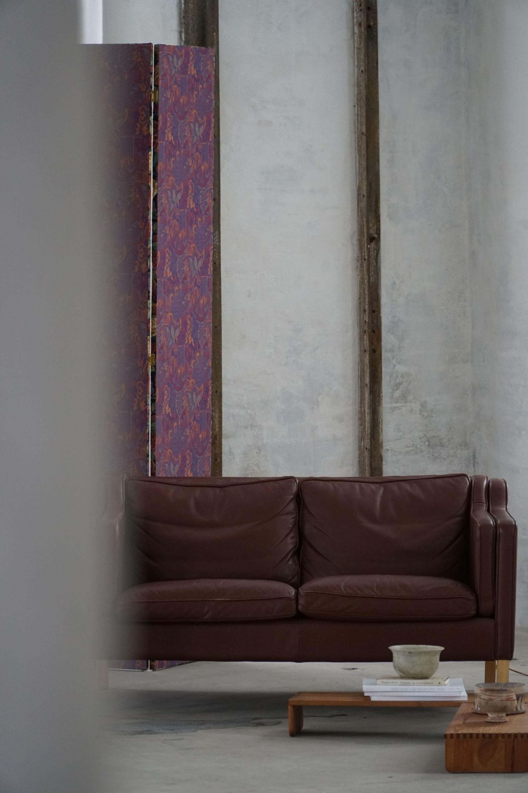 photo for sale Stouby Møbelfabrik, Mid Century 2 Seater Sofa In Brown Leather, 1970s