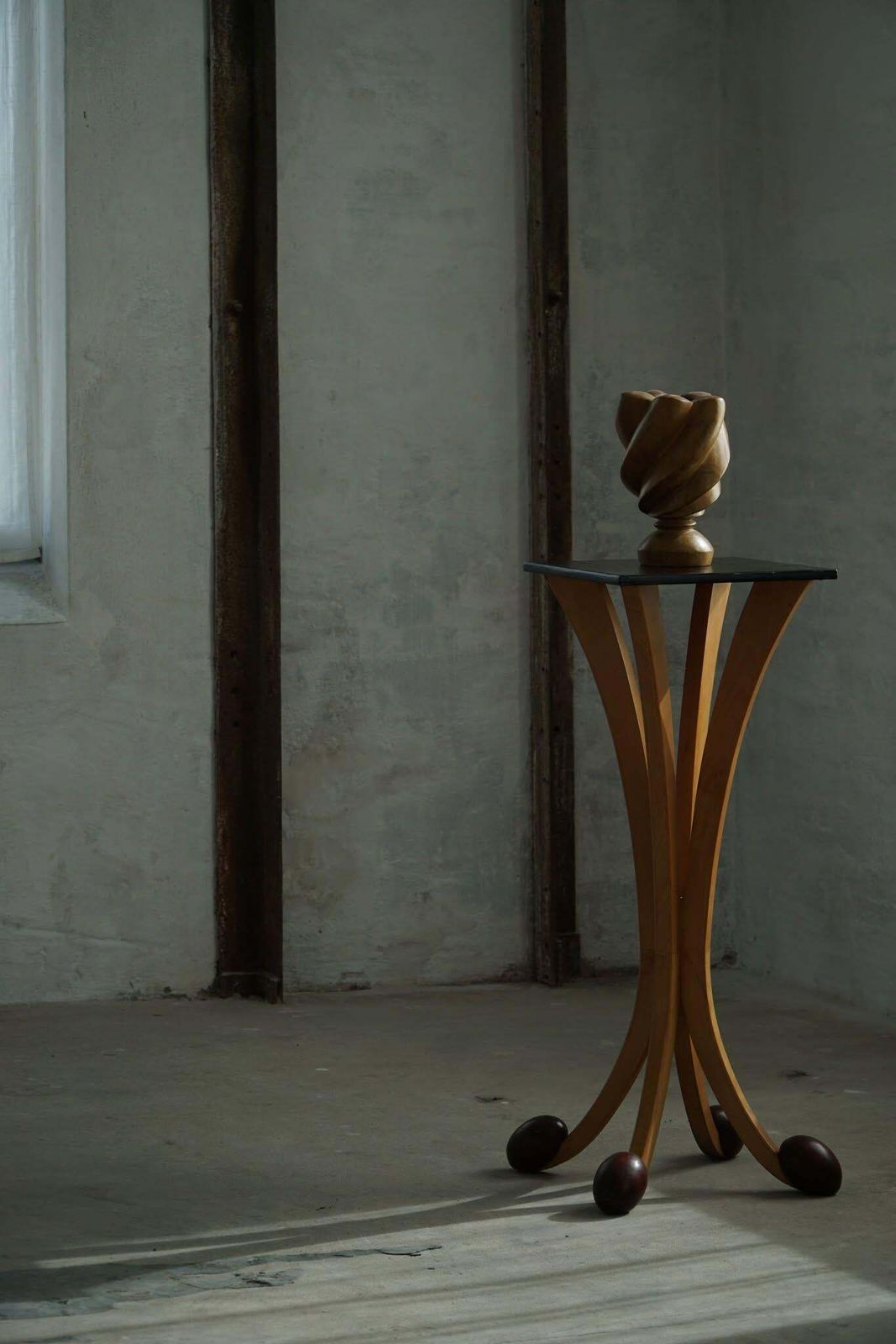 A Pair Of Sculptural Pedestals, French Postmodern Design, 1980s photo furniture