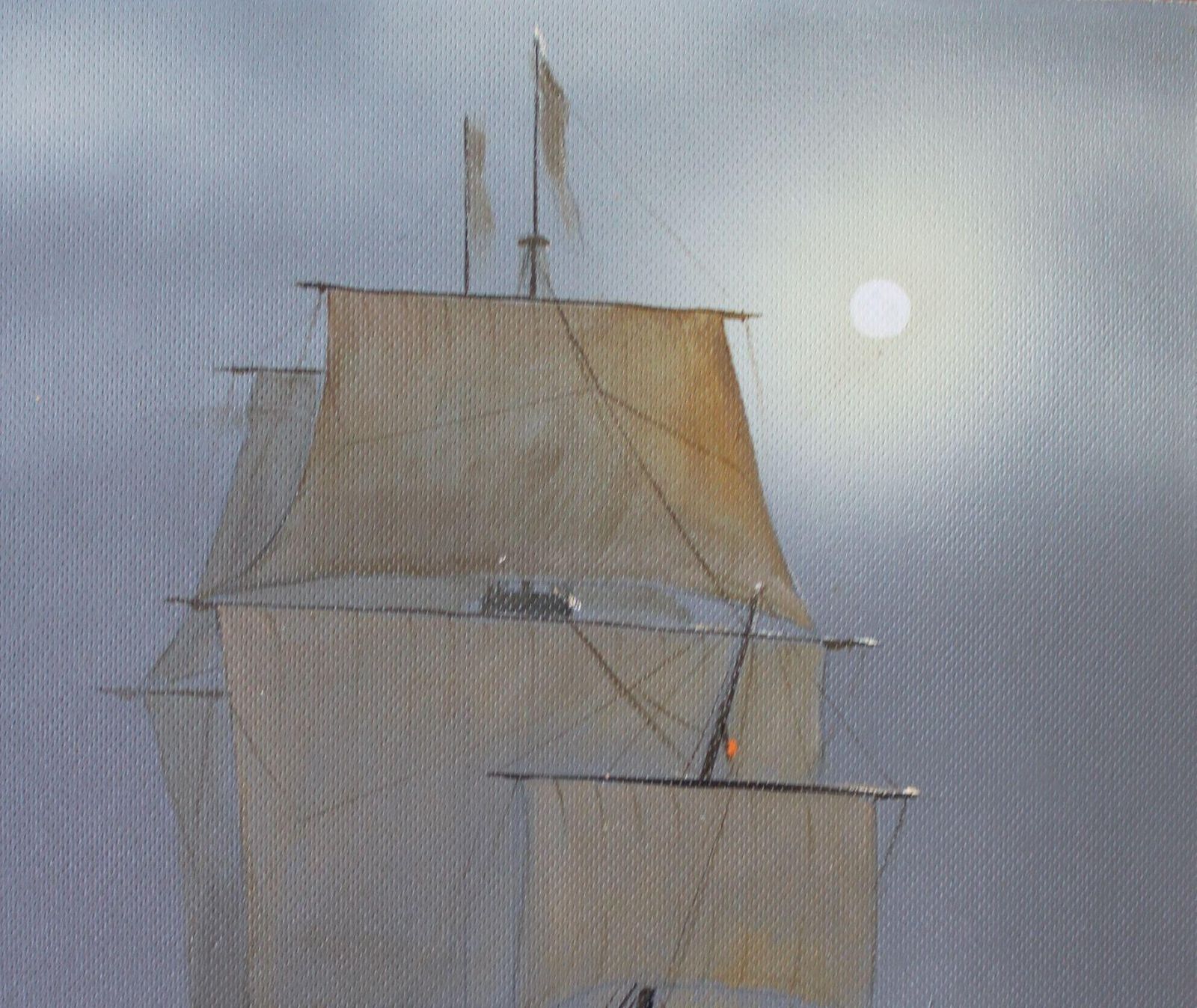 Vasily Hvatovsailboat  Oil/ Canvas, 50x40 Cm, 19891989 photo for sale