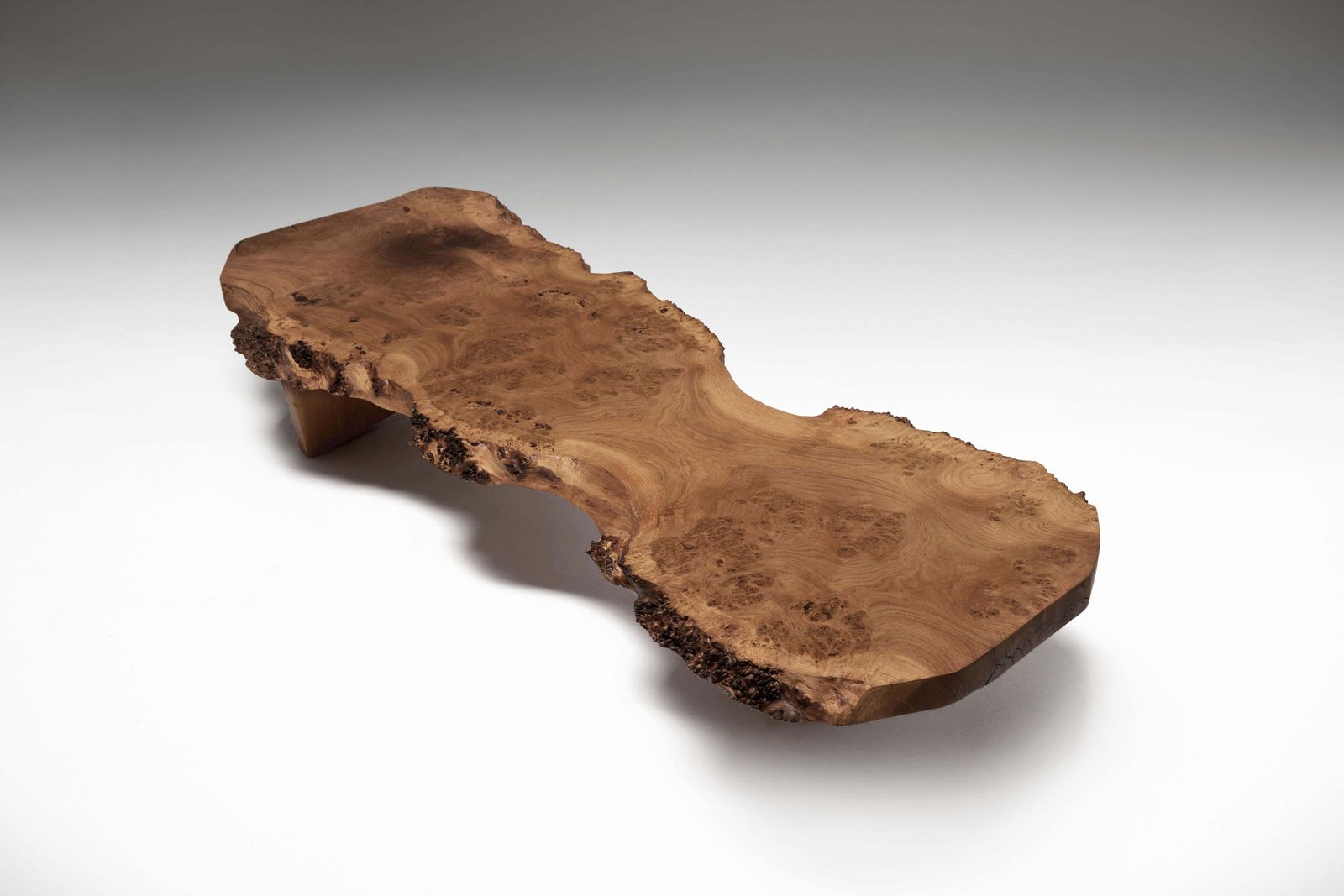 Exceptional And Large Coffee Table,  English Oak Burl, 1970s. photo Furniture
