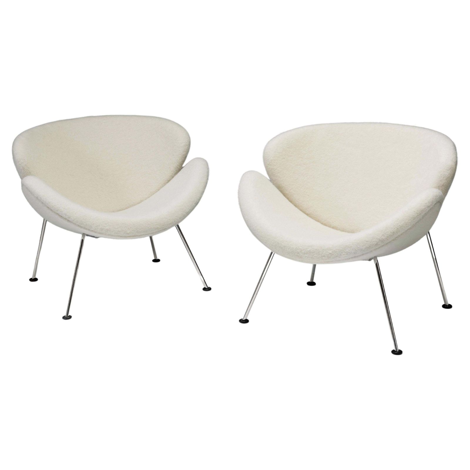 Orange Slice Chairs By Pierre Paulin For Artifort, 1980s, Set Of 2