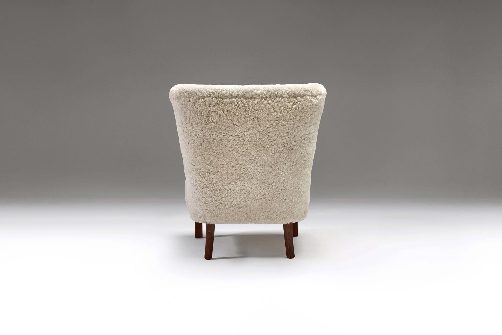 Armchair With Curved Wooden Armrests By Danish Cabinetmaker, 1950s photo 4242.0