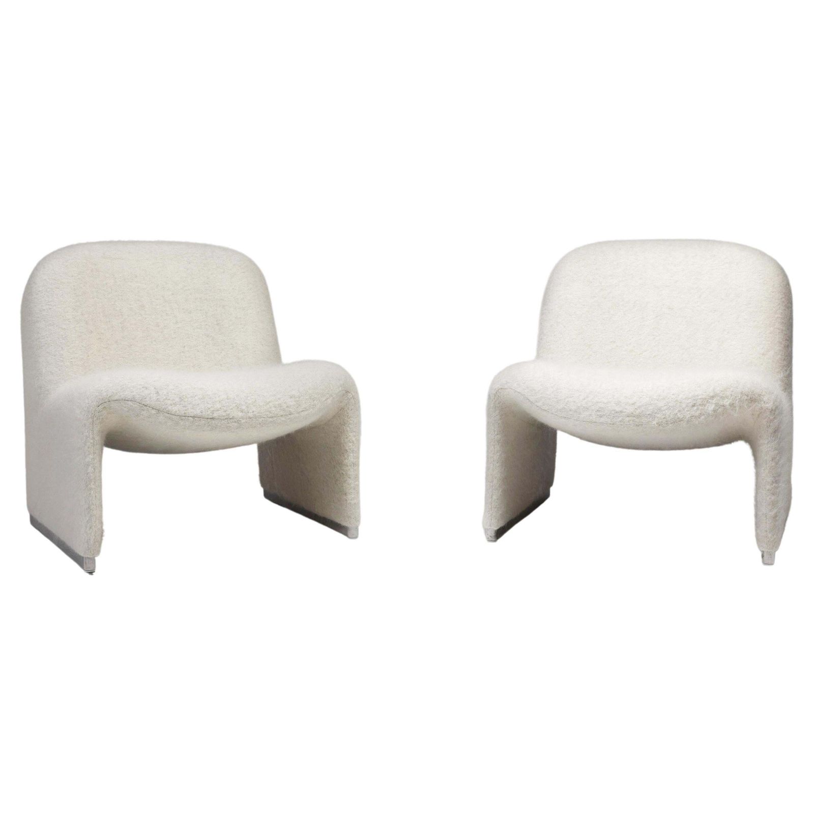 Alky Chairs By Giancarlo Piretti For Artifort In Pierre Frey, 1970s, Set Of 2