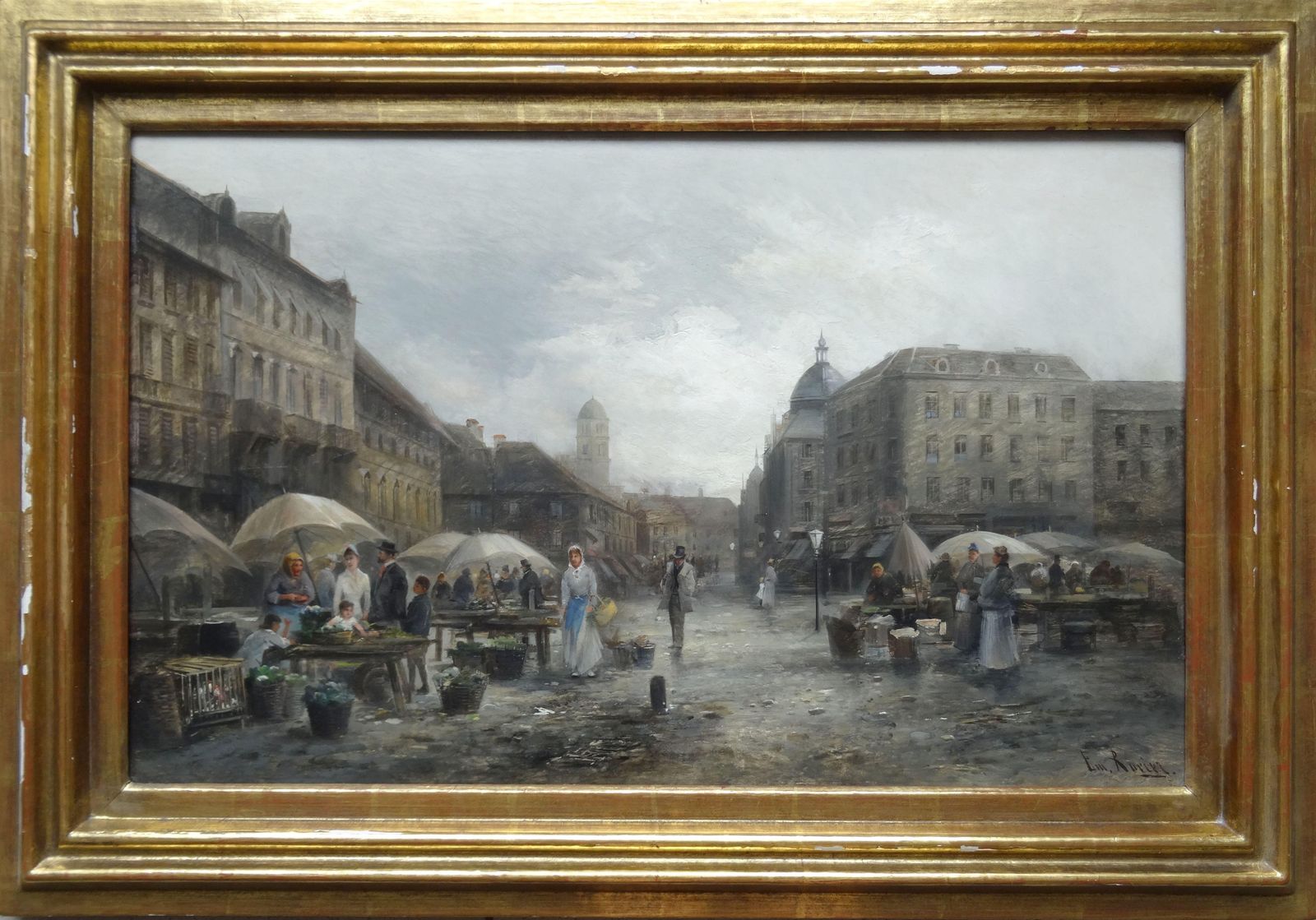 Rovier ( Emil Barbarini 1855 1930 )"Sundays Market", Emil Barbarini (1855 1930)1890 photo furniture