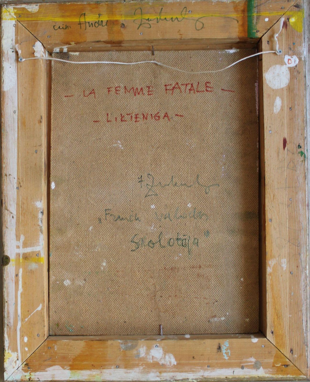 Juris Zvirbulisla Femme Fatale  Oil/Cardboard, 37x26 Cm1986 photo for sale