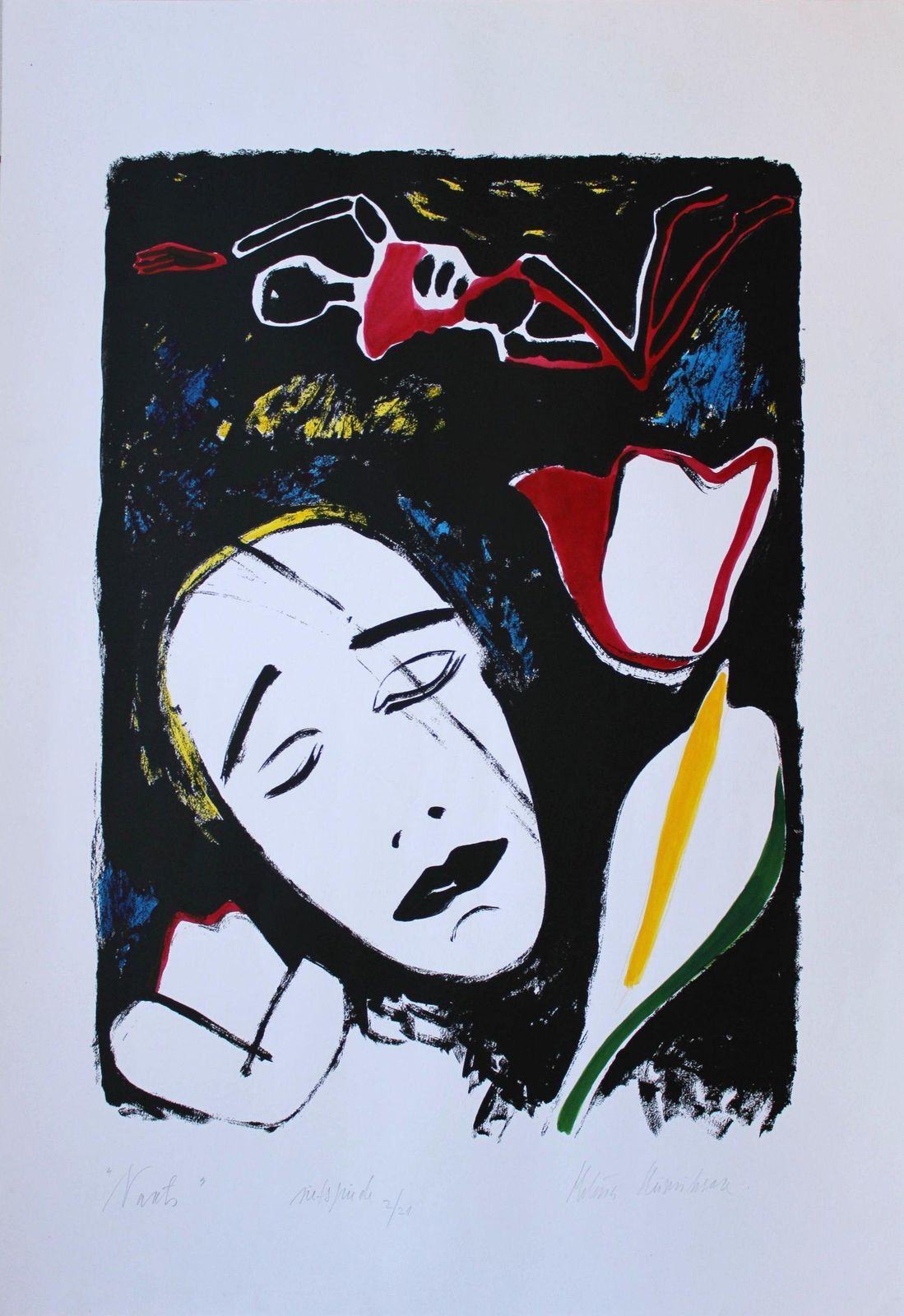 Helena Heinrihsone Night  93x62 Cm, Screen Print2020