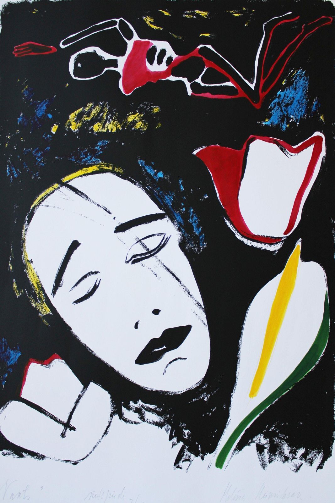 Helena Heinrihsone Night  93x62 Cm, Screen Print2020 photo Art