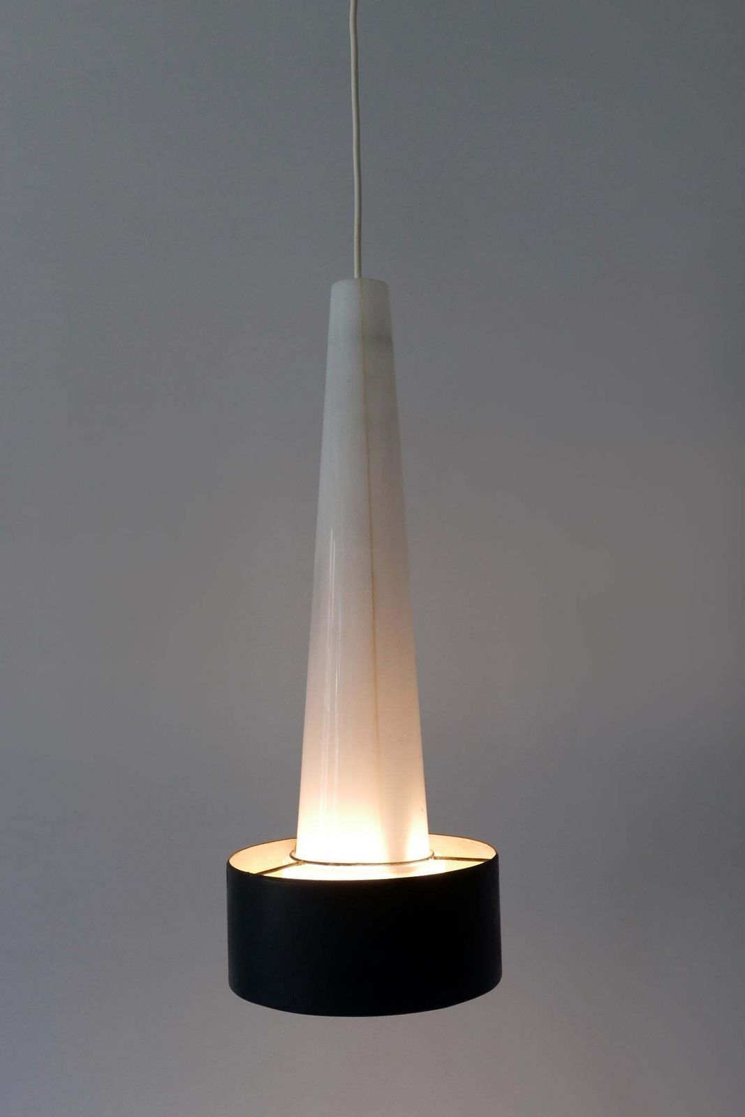 Xl Mid Century Lucite & Metal Church Pendant Lamp Or Hanging Light Germany 1960s photo Lighting