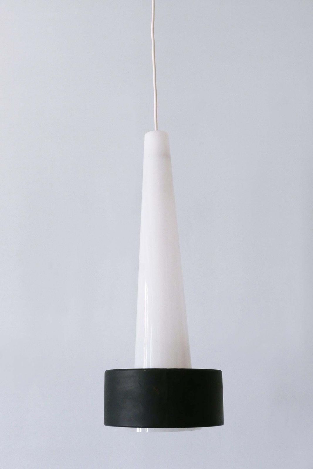Xl Mid Century Lucite & Metal Church Pendant Lamp Or Hanging Light Germany 1960s photo vinterior