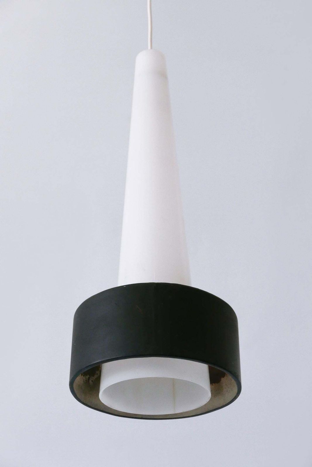 Lighting Xl Mid Century Lucite & Metal Church Pendant Lamp Or Hanging Light Germany 1960s photo
