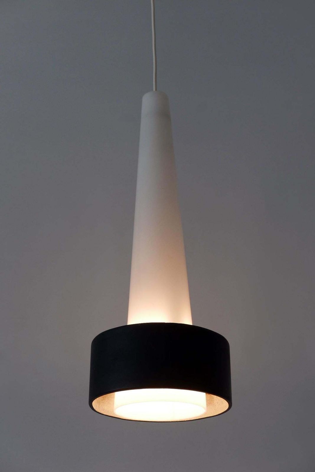 1040.0 Xl Mid Century Lucite & Metal Church Pendant Lamp Or Hanging Light Germany 1960s photo