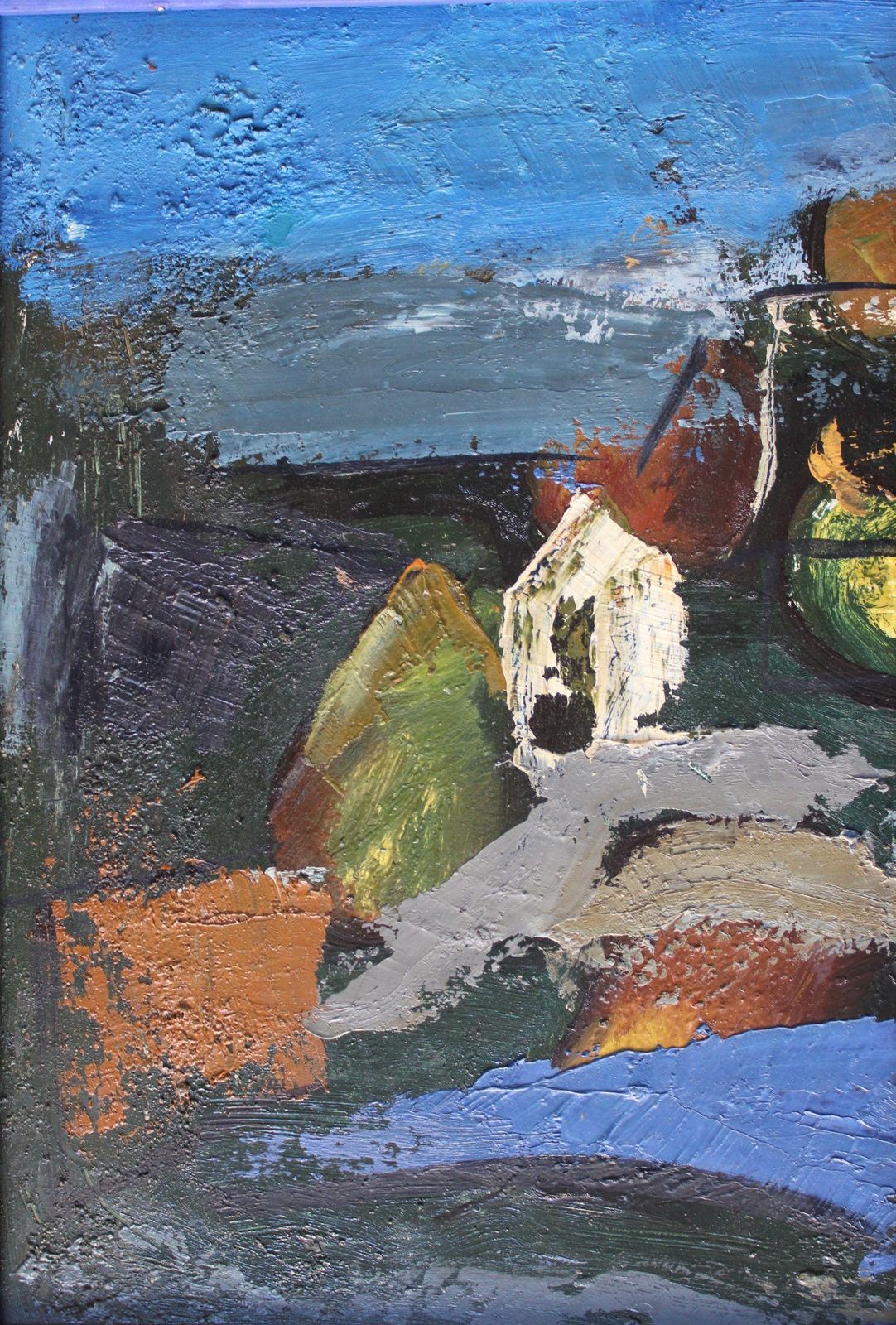 Aleksandr Rodin (1922 2001)tulips  Cardboard/Oil, 49x33.5 Cm, Double Sided, Landscape On The Other Side1993 photo 1593.0