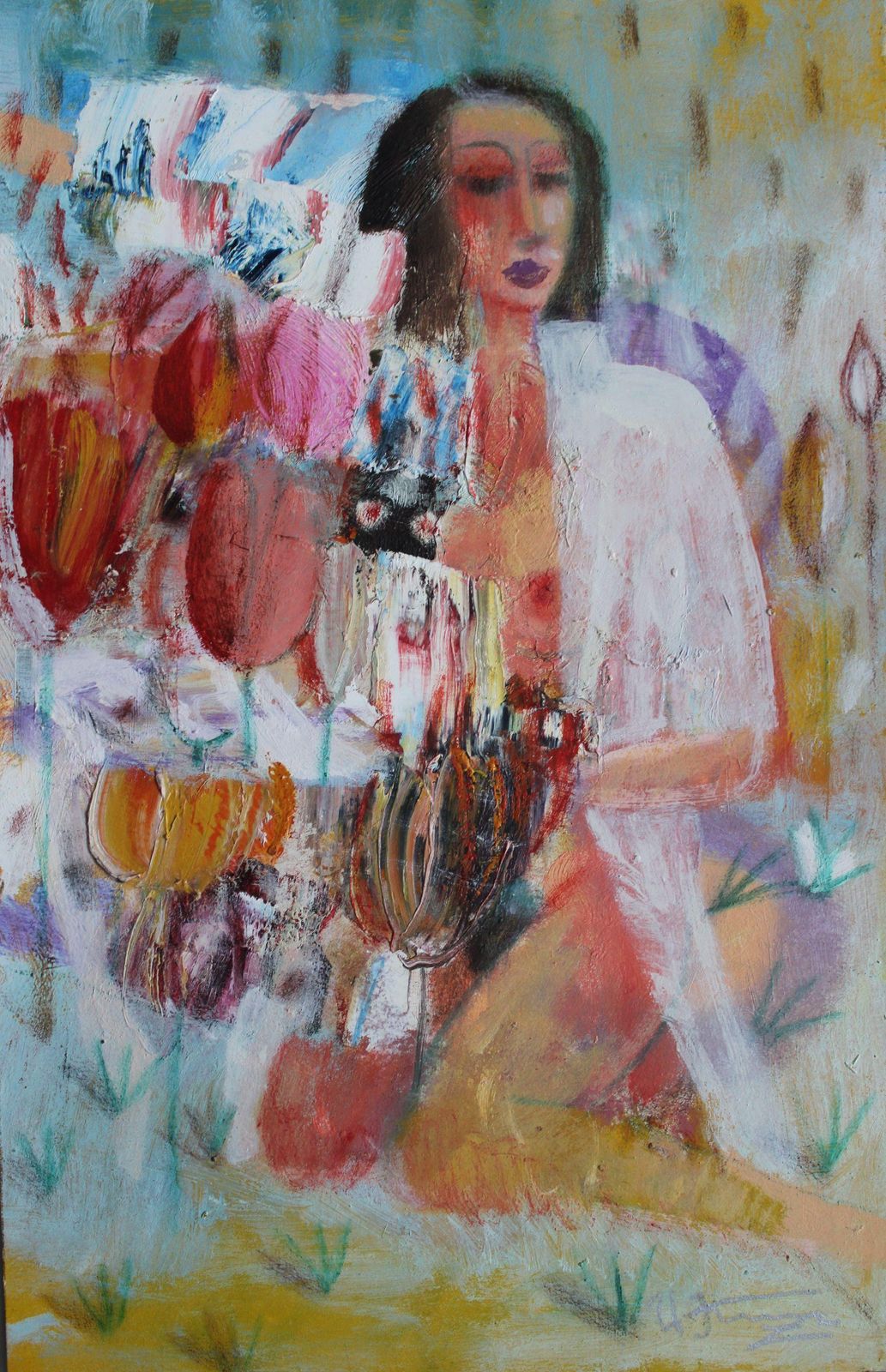 Uldis Krauzegarden, Oil/Cardboard, 44.5x28 Cm, 20032023 photo furniture