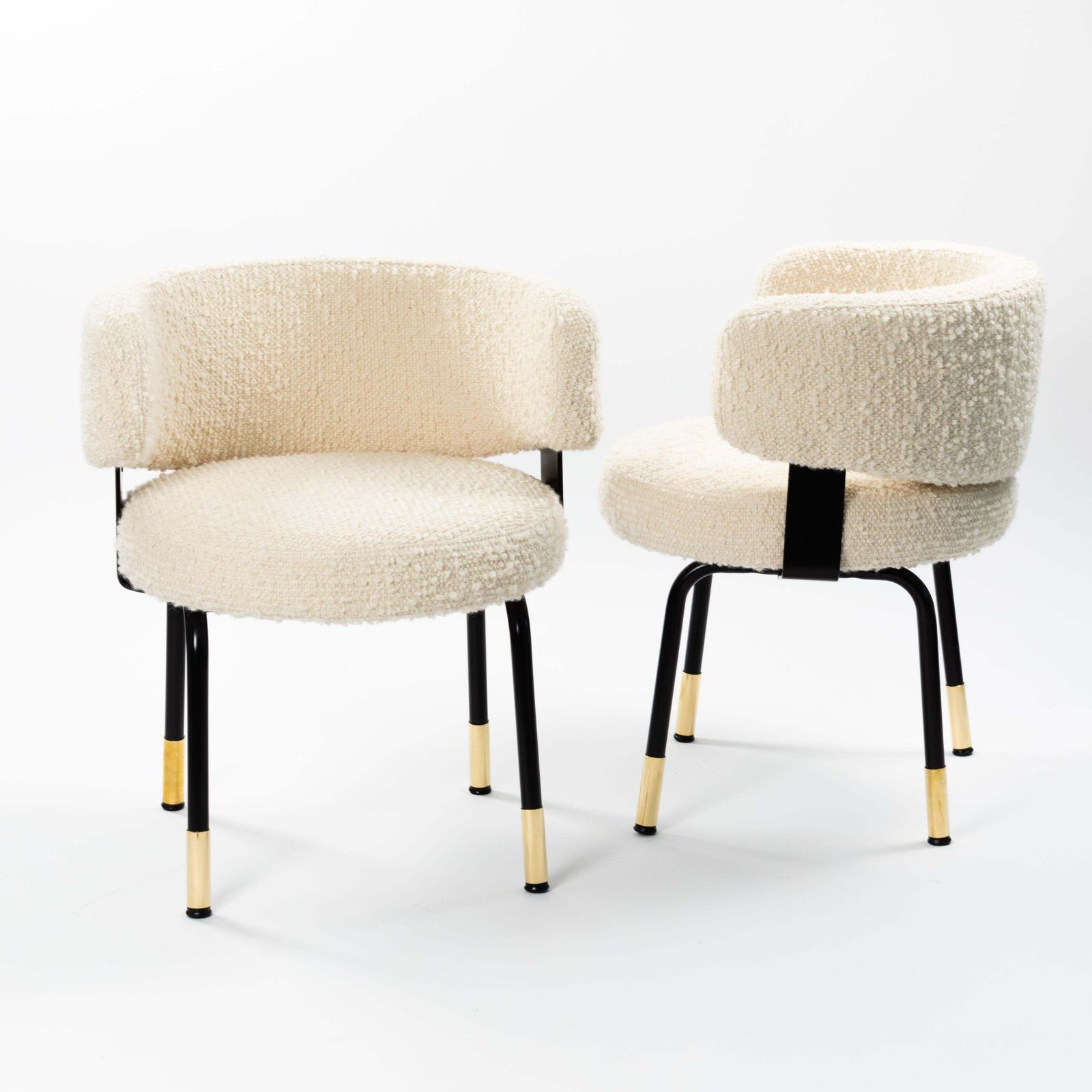 Pair Of Extravagant Armchairs With Bouclé Fabric By Gianni Moscatelli Italy 1968 photo Furniture