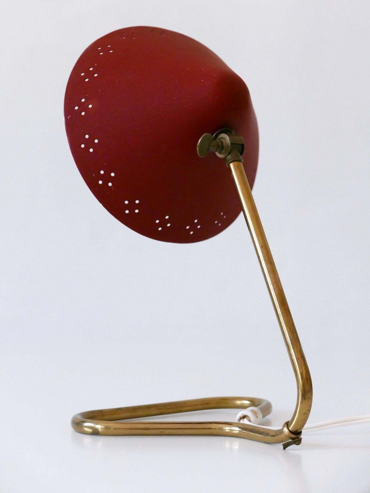 Lovely Mid Century Brass Table Lamp By Erik Wärnå For Gnosjö Sweden 1950s photo Lighting