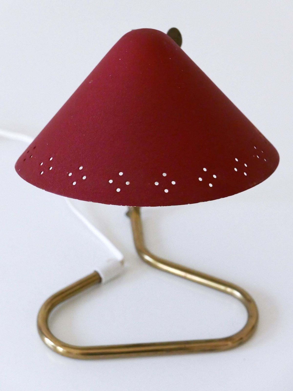 Lovely Mid Century Brass Table Lamp By Erik Wärnå For Gnosjö Sweden 1950s photo vintage