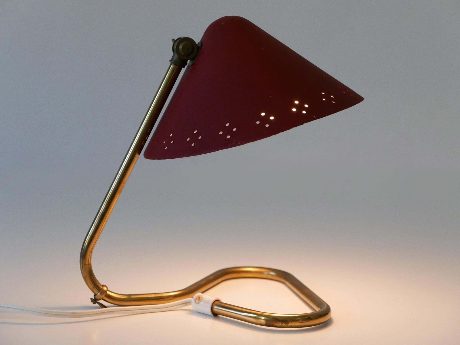 Lighting Lovely Mid Century Brass Table Lamp By Erik Wärnå For Gnosjö Sweden 1950s photo