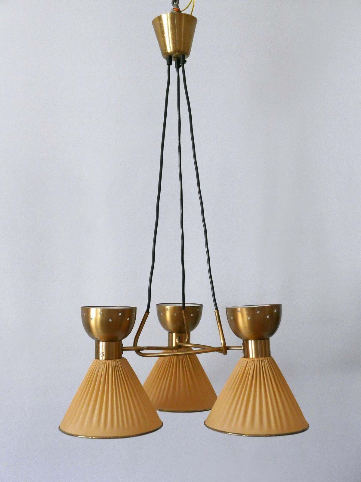 photo furniture Exceptional 6 Flamed Mid Century Modern Pendant Lamp Or Chandelier Sweden 1950s