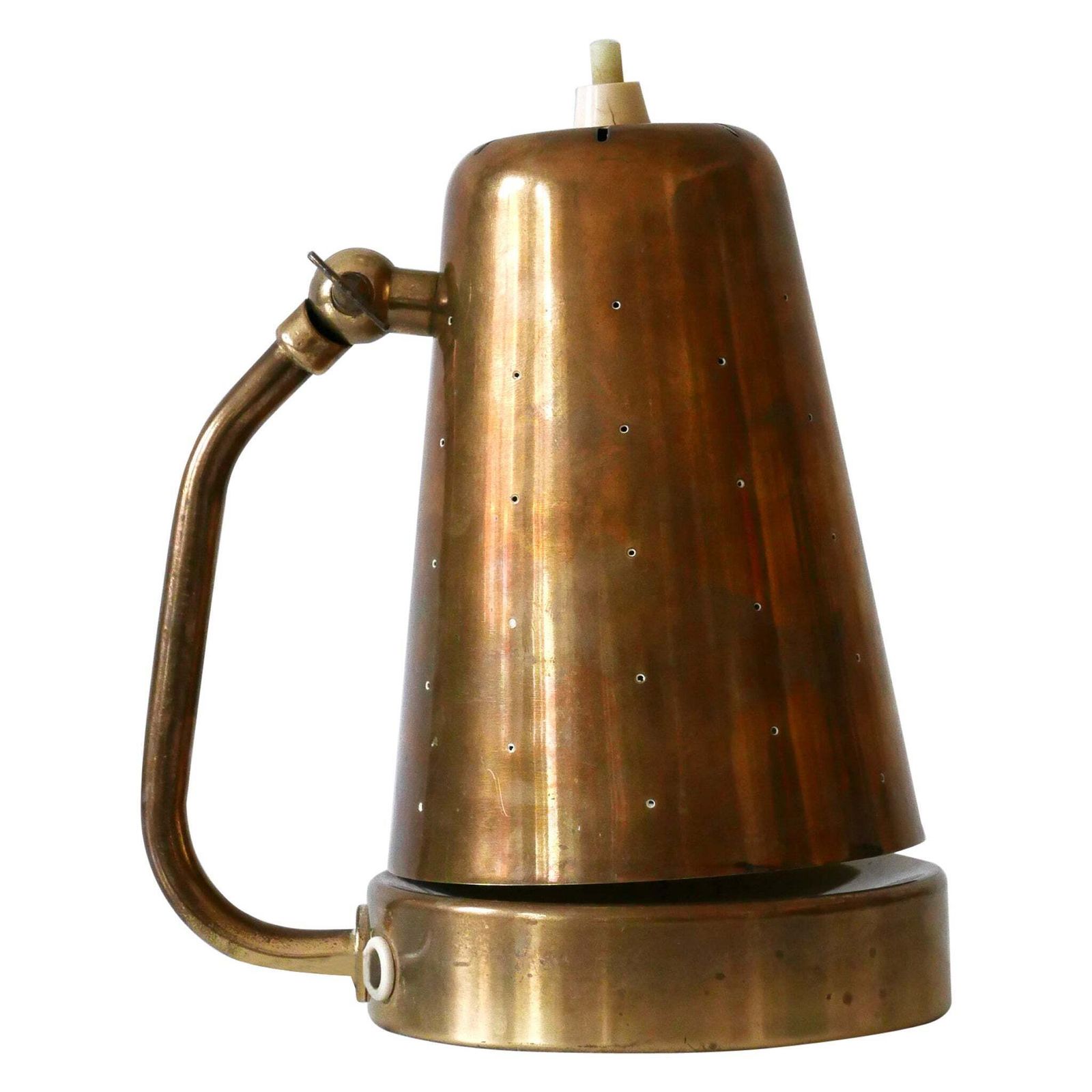 Lovely Mid Century Brass Table Lamp Or Wall Light By Borens Boras Sweden 1950s