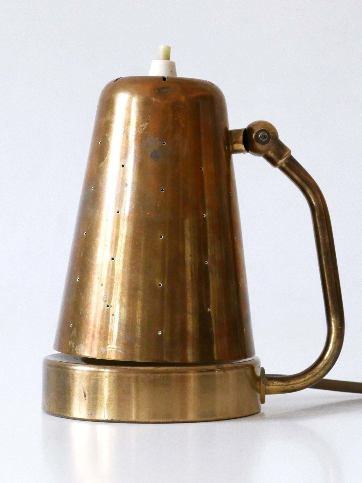 Lovely Mid Century Brass Table Lamp Or Wall Light By Borens Boras Sweden 1950s photo 1948.0