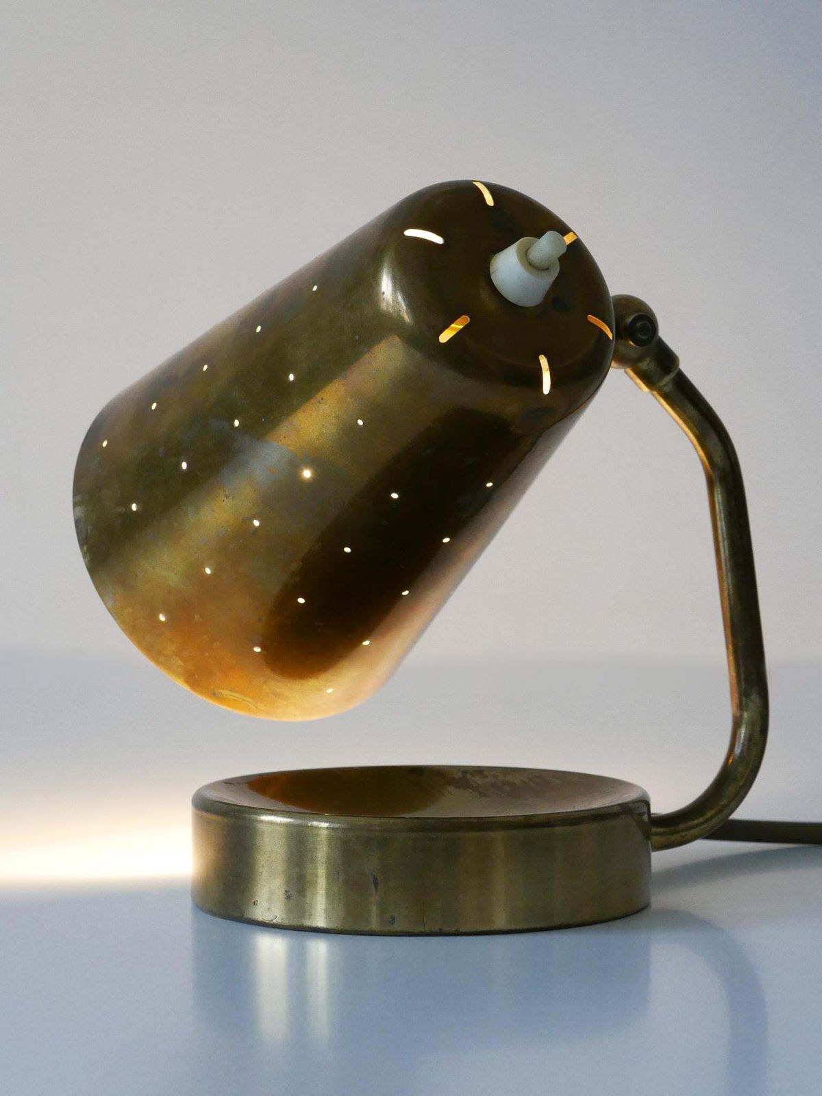 Lighting Lovely Mid Century Brass Table Lamp Or Wall Light By Borens Boras Sweden 1950s photo