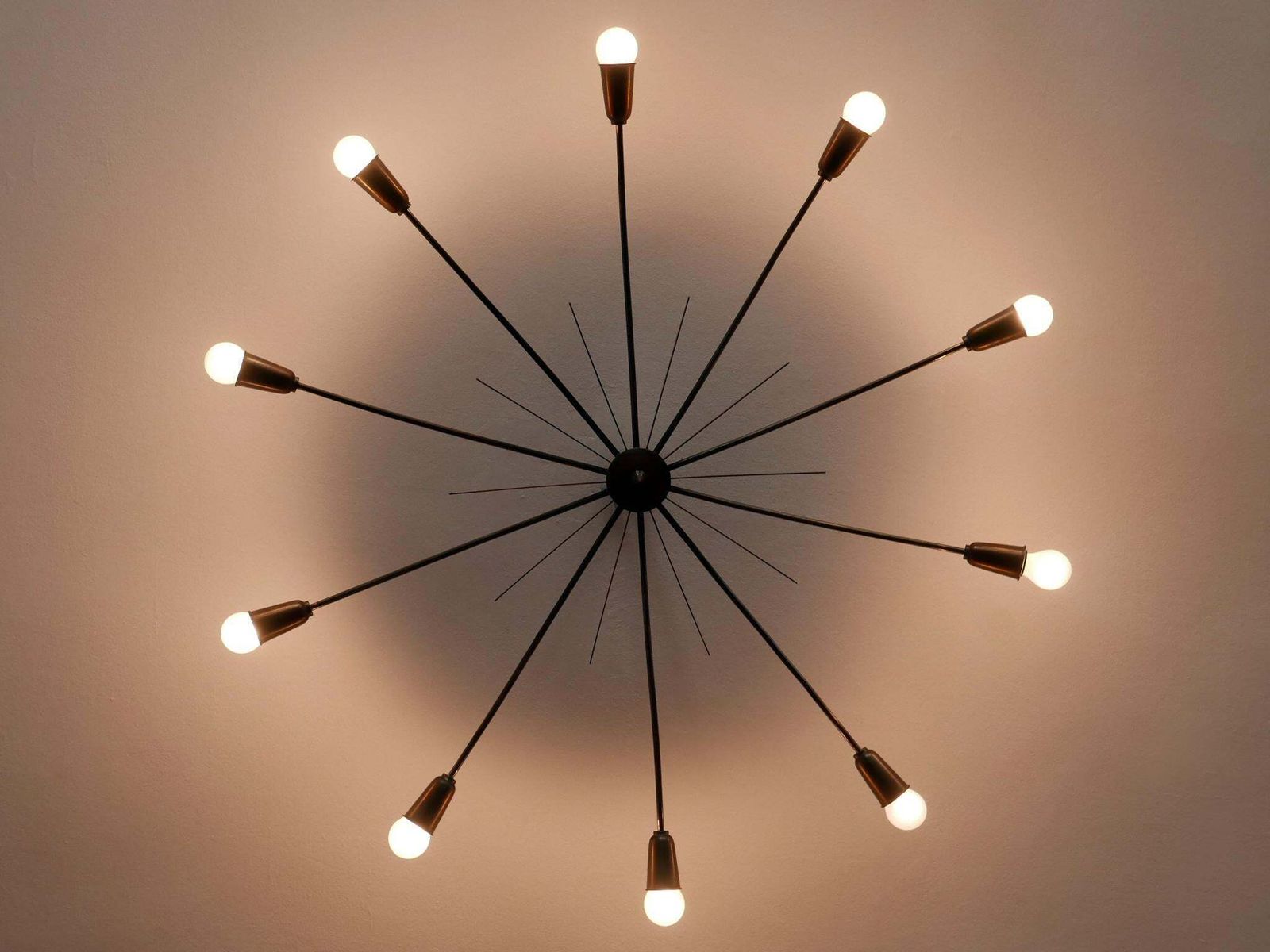 Gigantic Sputnik Chandelier Or Ceiling Light Sun By J.T. Kalmar, Austria, 1950s photo 5632.0