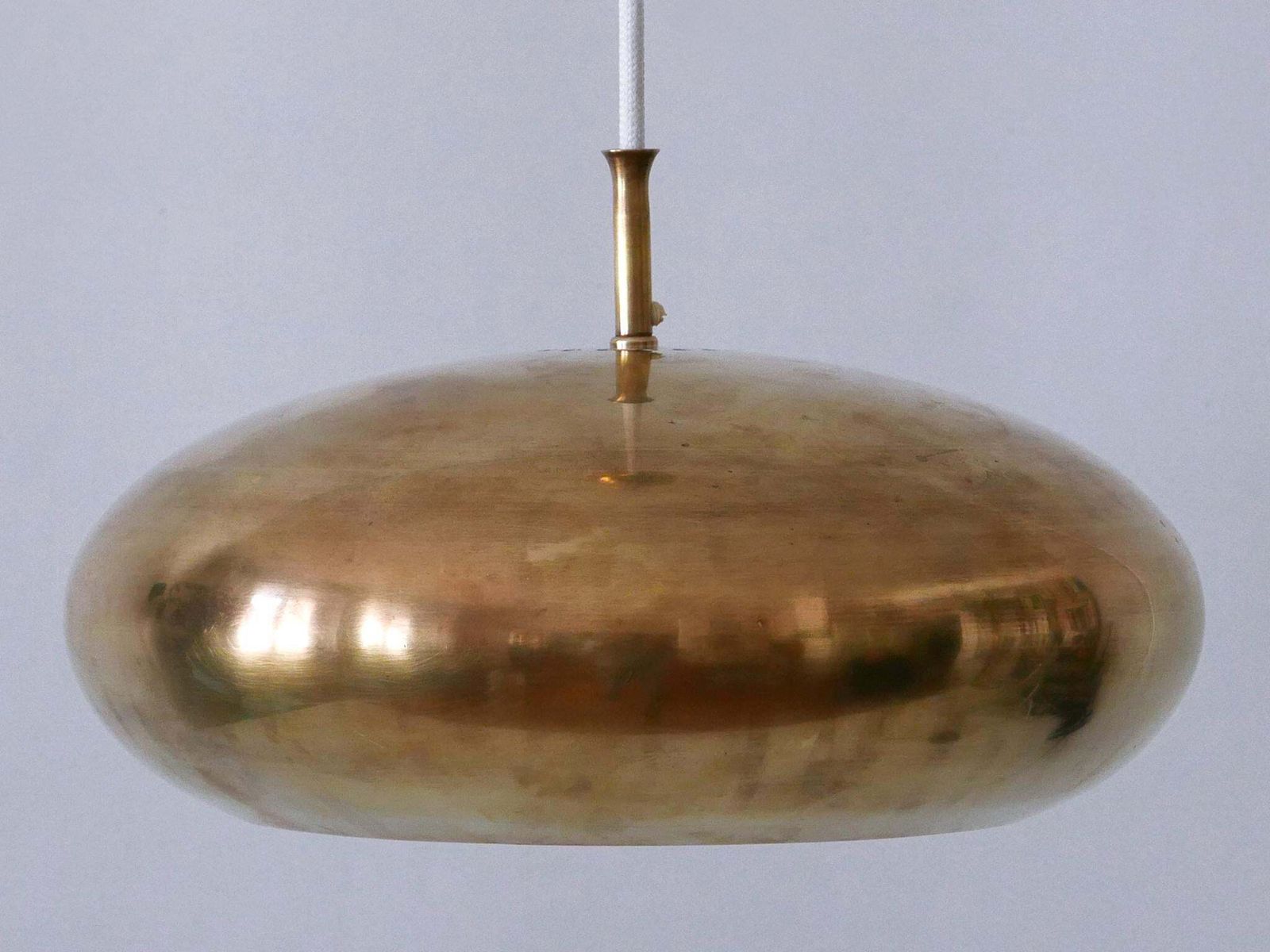 Rare Mid Century Modern Brass Pendant Lamp By Falkenbergs Belysning Sweden 1960s photo buy