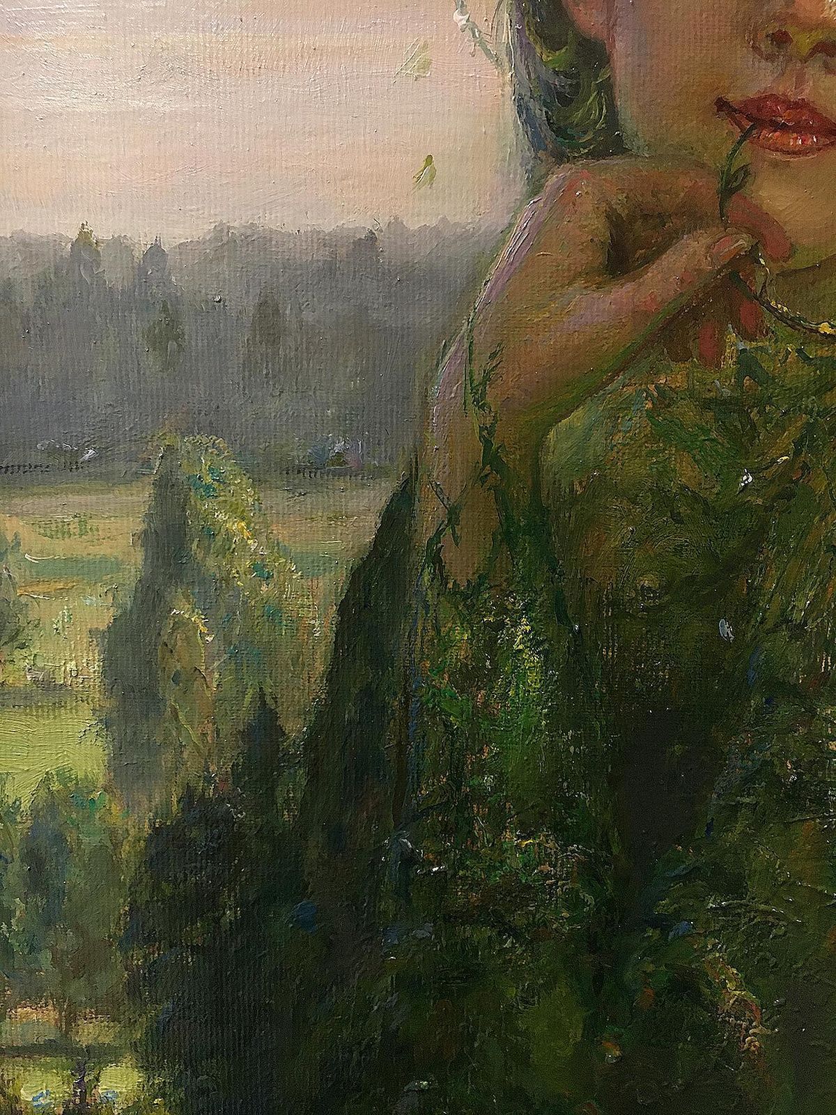 Igor Maikovgreen Conversation  Oil/Canvas, 90x70 Cm, 20212021 photo vinterior