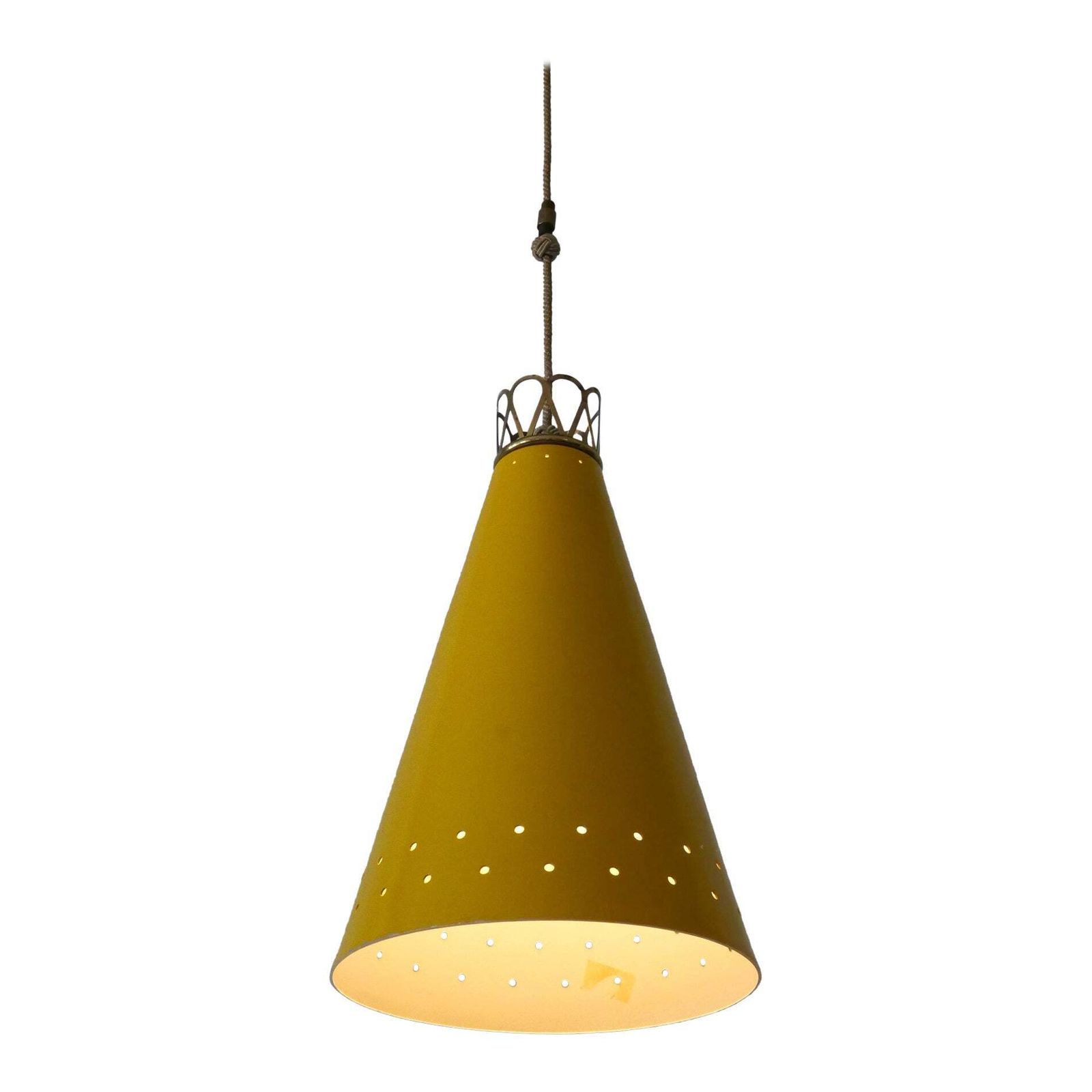 Elegant Mid Century Modern Pendant Lamp Or Hanging Light Germany 1950s