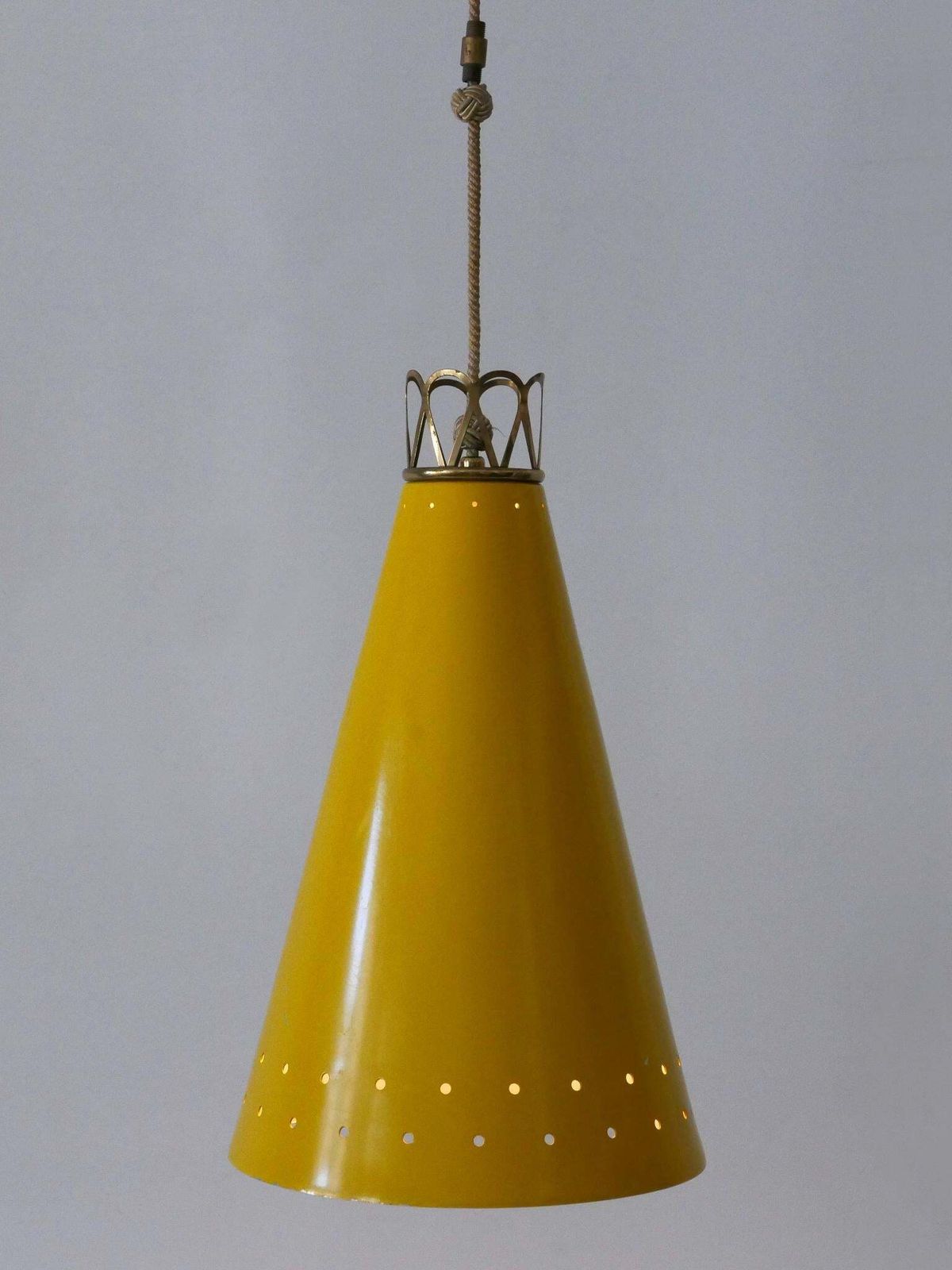 Elegant Mid Century Modern Pendant Lamp Or Hanging Light Germany 1950s photo buy