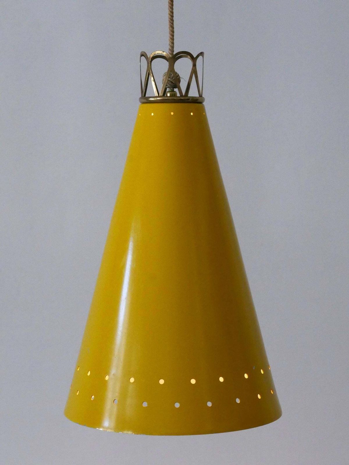 photo for sale Elegant Mid Century Modern Pendant Lamp Or Hanging Light Germany 1950s