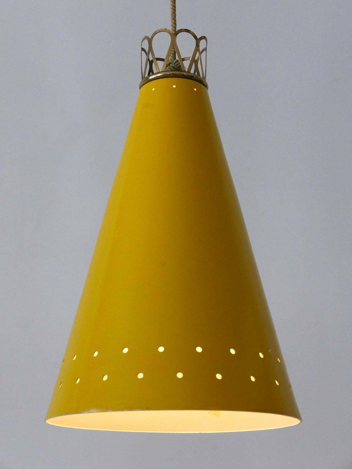 1906.0 Elegant Mid Century Modern Pendant Lamp Or Hanging Light Germany 1950s photo
