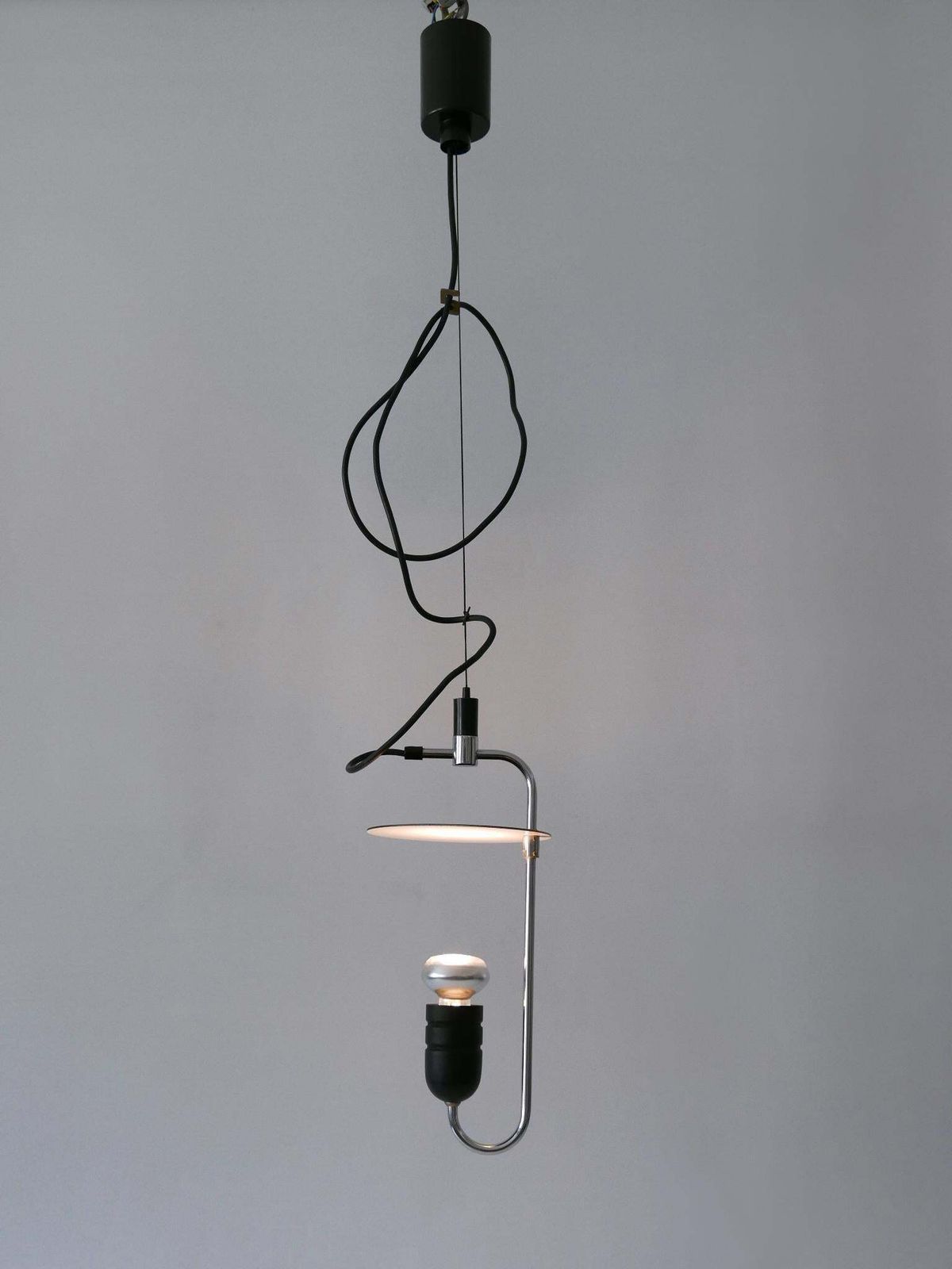 Minimalistic Mid Century Modern Pendant Lamp Or Hanging Light Italy 1970s photo buy
