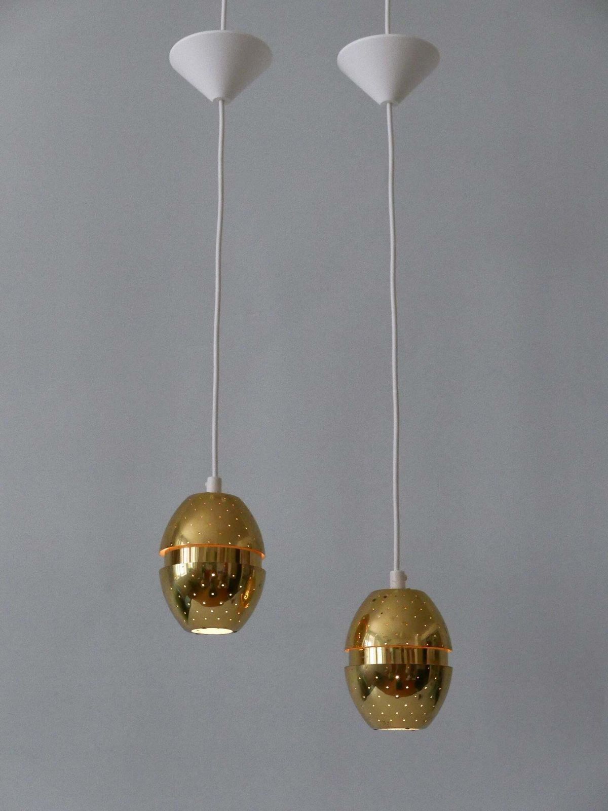 Set Of Two 'Egg' Pendant Lamps By Hans Agne Jakobsson For Ab Markaryd, Sweden photo 3982.0