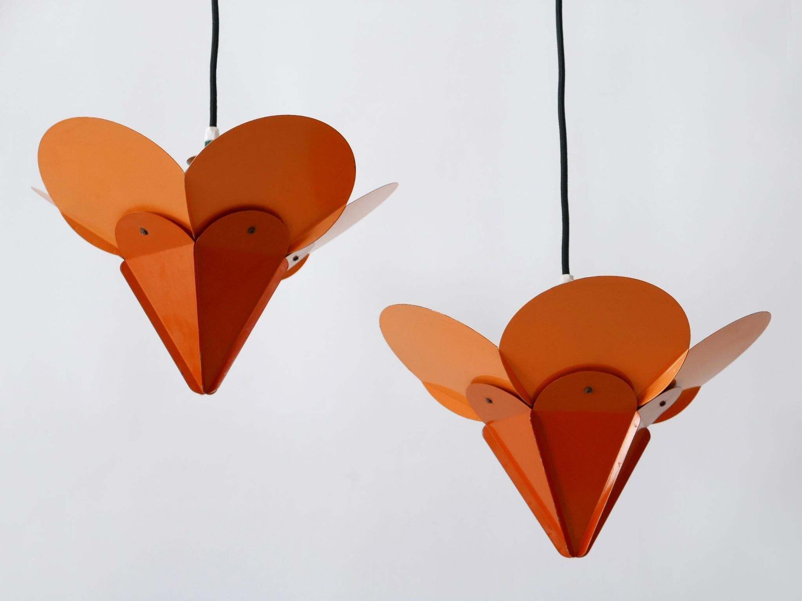 photo vintage Set Of Two Unique Tivoli Flower Pendant Lamps By Simon Poul Henningsen 1958