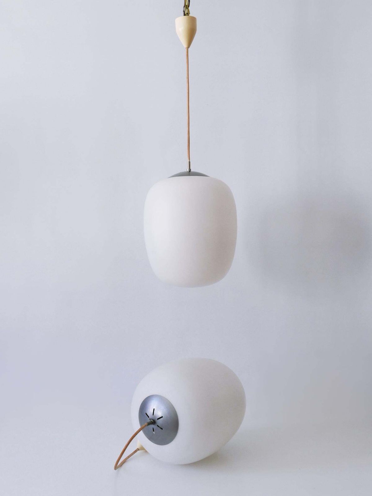 1 Of 2 Pendant Lamp Düren By Wilhelm Wagenfeld For Peill & Putzler Germany 1950s photo for sale