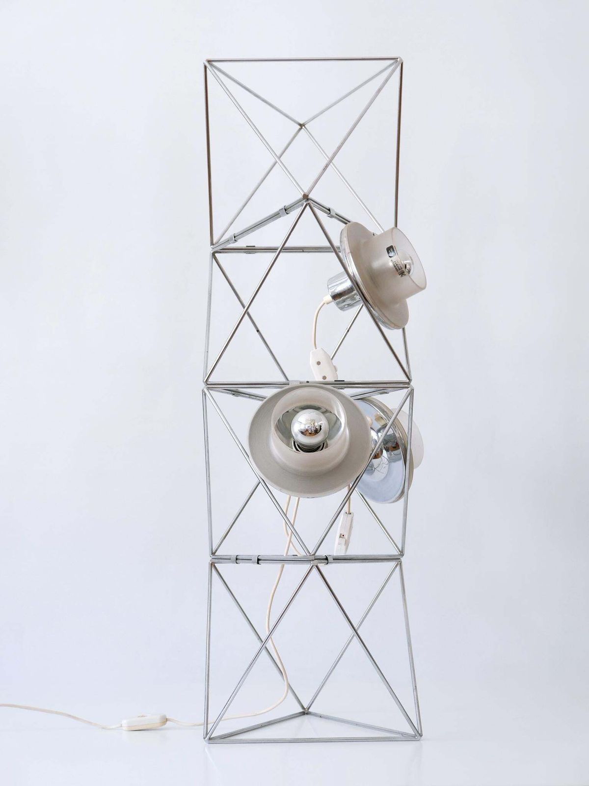 Rare Sculptural 'Poliedra' Floor Lamp By Felice Ragazzo For Guzzini Italy 1970s photo for sale