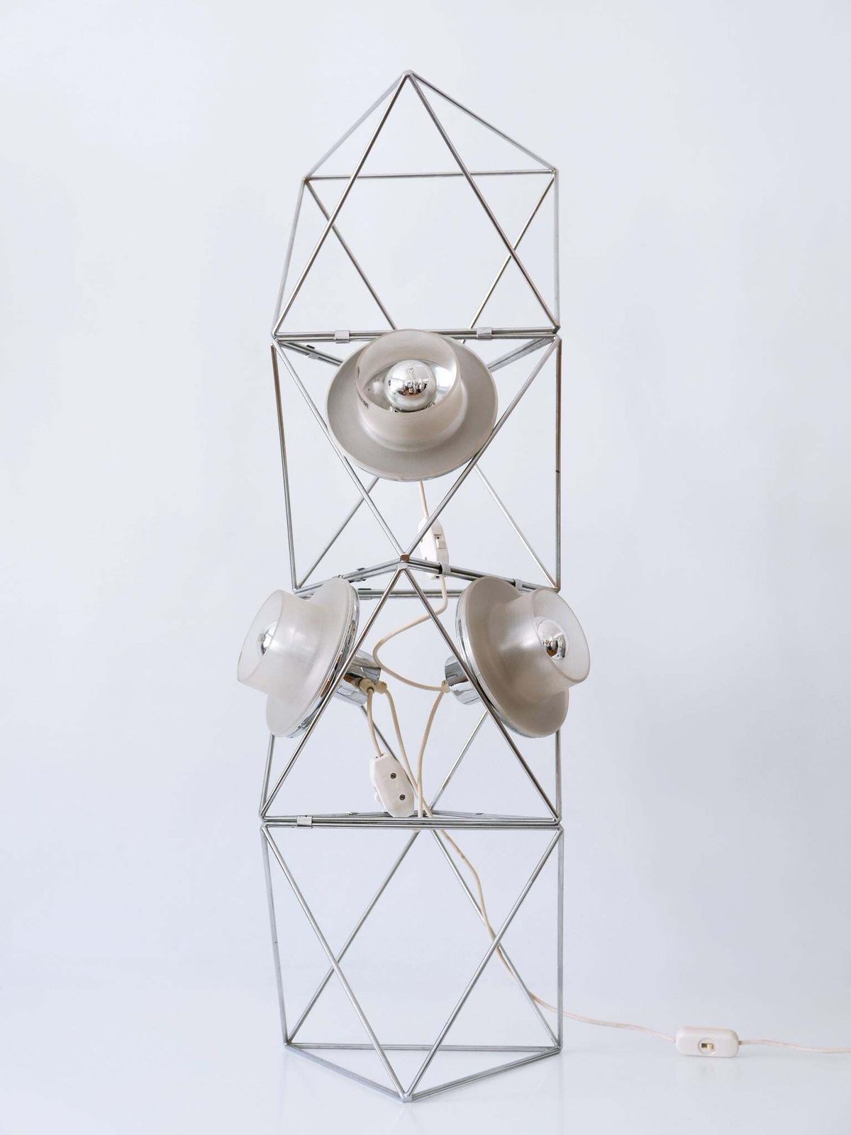 Rare Sculptural 'Poliedra' Floor Lamp By Felice Ragazzo For Guzzini Italy 1970s photo 5632.0