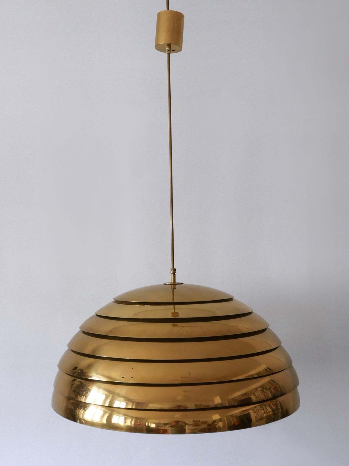 Large Mid Century Modern Pendant Lamp By Vereinigte Werkstätten Germany 1960s photo 3362.0