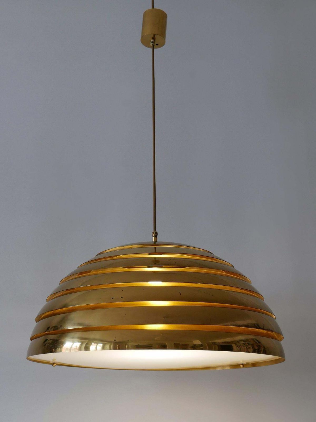3362.0 Large Mid Century Modern Pendant Lamp By Vereinigte Werkstätten Germany 1960s photo