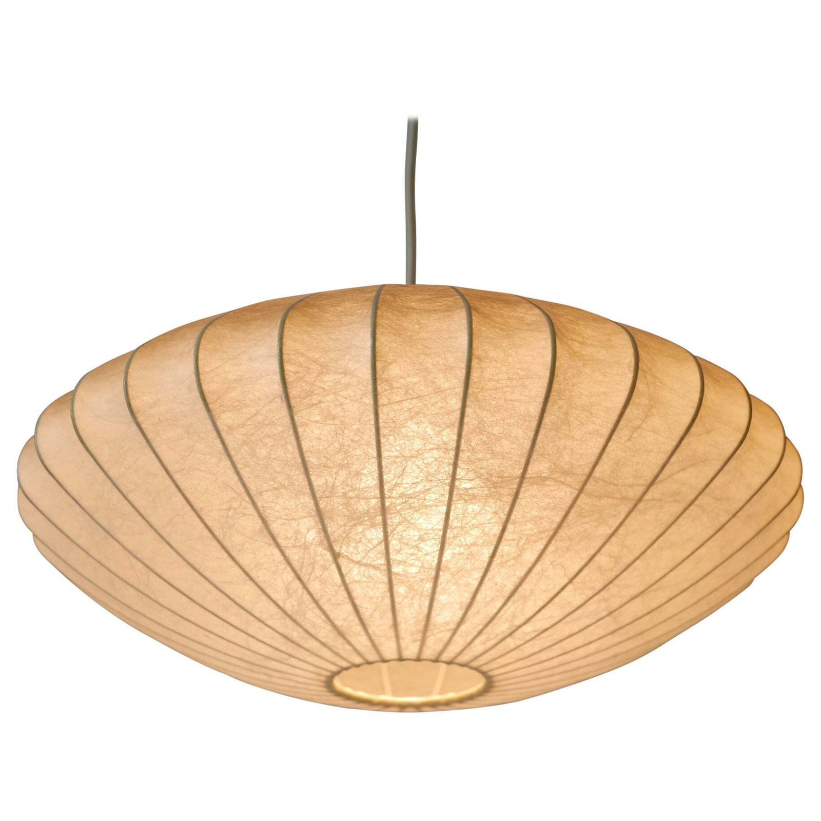 Rare Mid Century Modern Cocoon Pendant Lamp Or Hanging Light By Goldkant 1960s