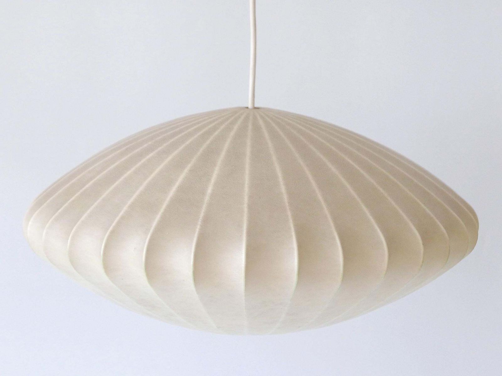 photo for sale Rare Mid Century Modern Cocoon Pendant Lamp Or Hanging Light By Goldkant 1960s