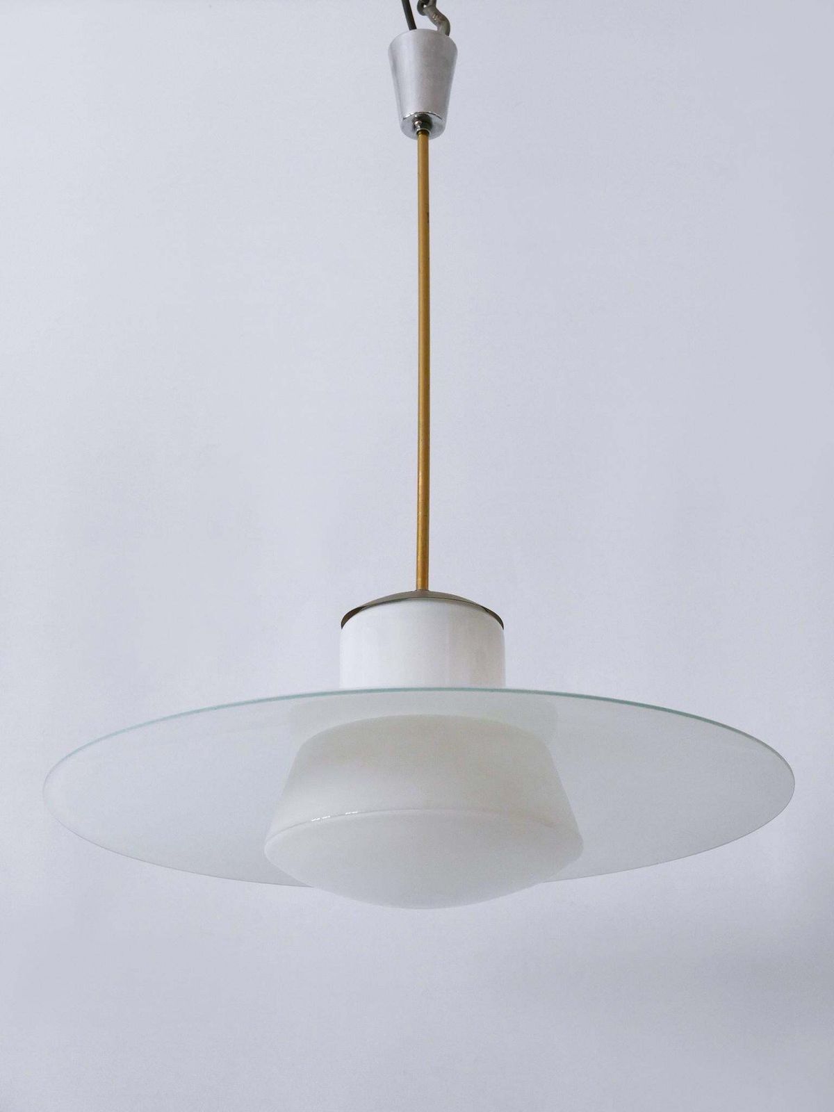 Rare Mid Century Modern Pendant Lamp By Wolfgang Tümpel For Doria Germany 1950s photo furniture